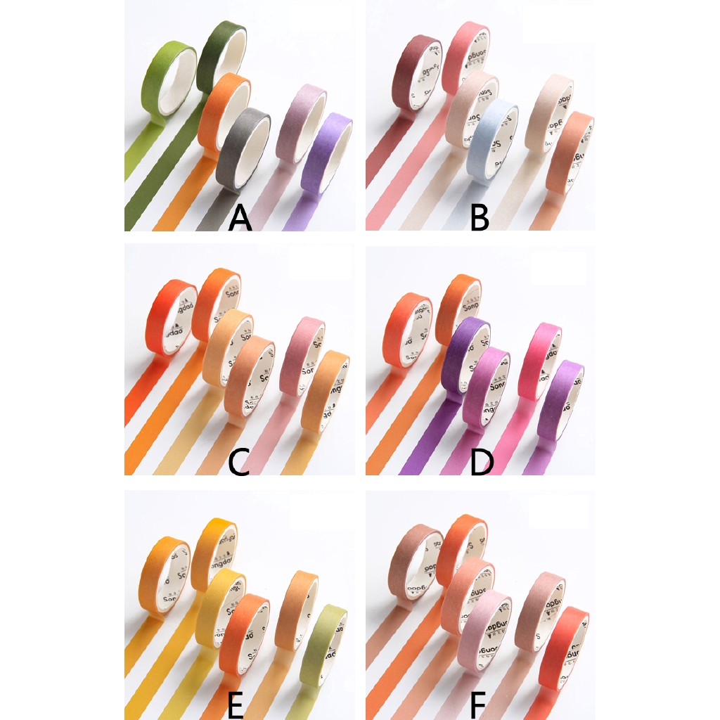 Set 6 Cuộn Băng Dán Trang Trí Phong Cách Nhật Bản