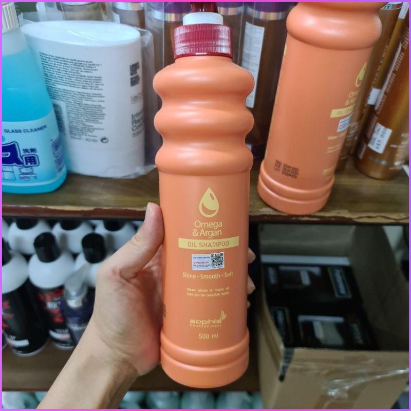 Dầu gội , xả dưỡng tóc siêu thơm Omega và Argan Shampoo - Conditioner Sophia 500ml hàng chính hãng