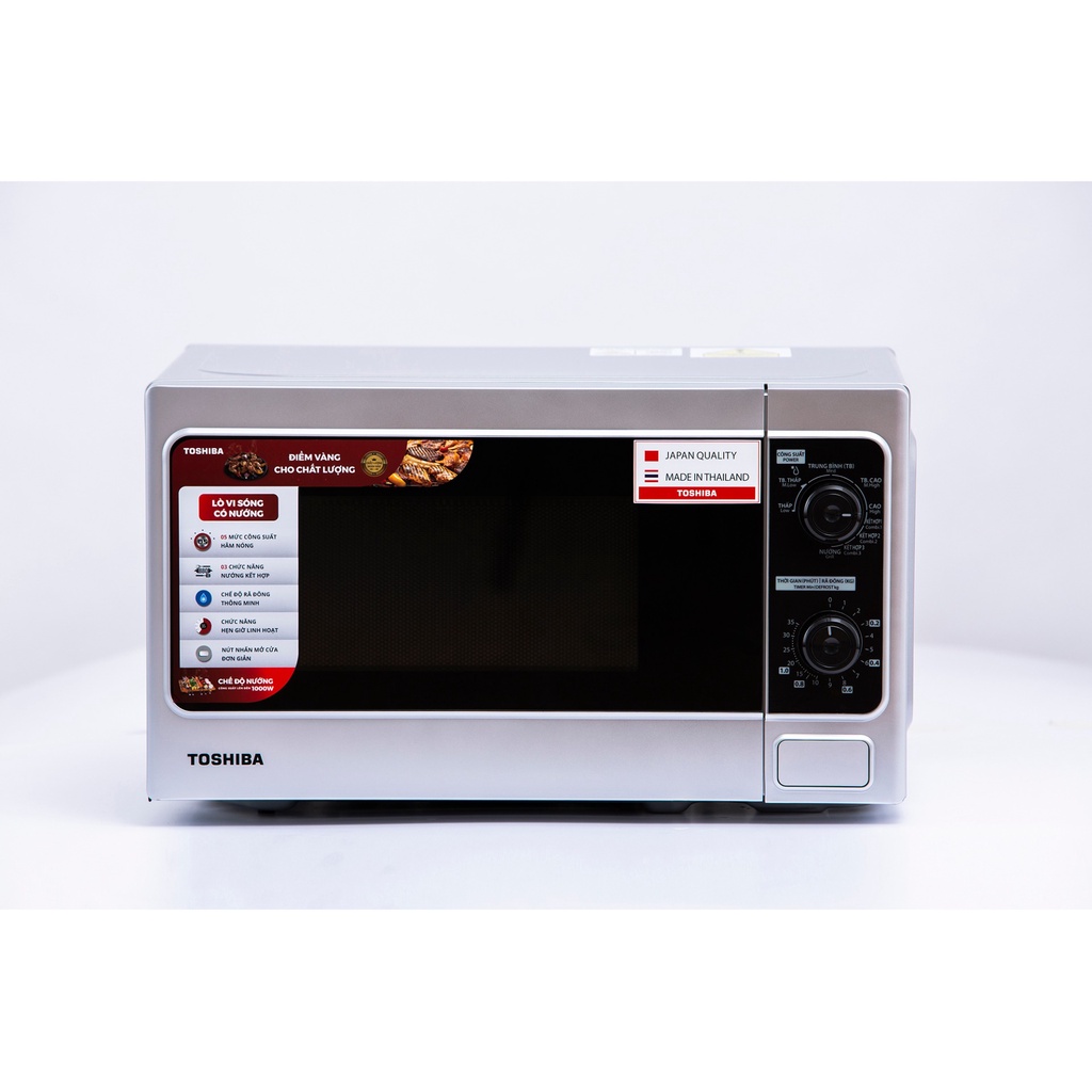 Lò vi sóng Toshiba ER-SGM20VN - 20L - Xuất xứ Thái Lan - Có chức năng nướng - Hàng chính hãng, bảo hành 12 tháng