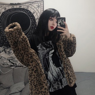 [Vui lòng nhắn tin shop trước khi đặt đơn]  ÁO KHOÁC LÔNG CON BÁO ULZZANG 3685