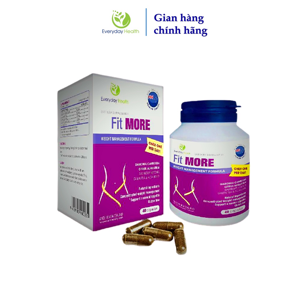 Viên uống giảm cân nhanh Everyday Health FIT MORE giảm cân an toàn hiệu quả không gây tác dụng phụ nhập khẩu New Zealand