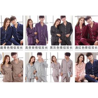 Pijama Đôi Nam Nữ Lụa Cao Cấp mầu đen Bộ dài (Có Ảnh Thật + Clip)