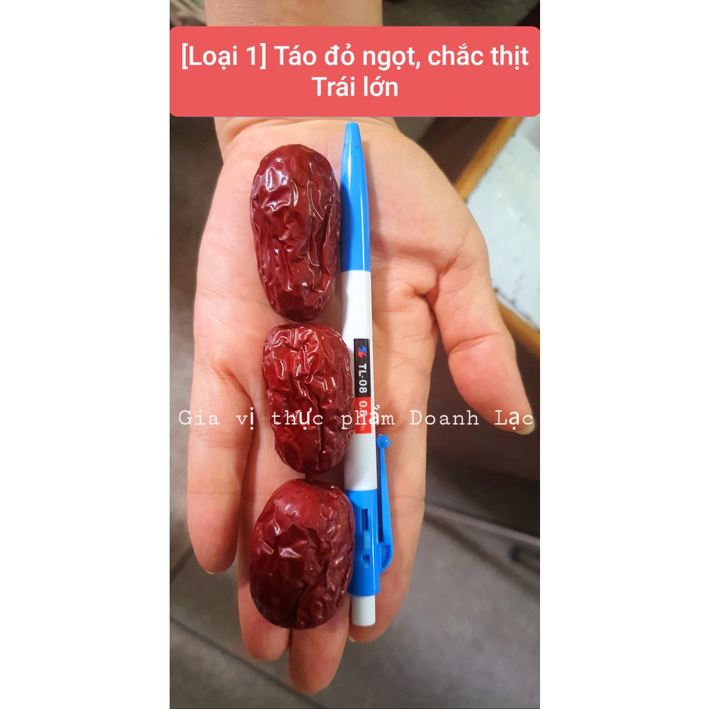 [Loại ngon] Táo đỏ Tân Cương tươi ngọt, dày thịt, chắc trái (NK chính hãng) Túi 1kg / 500gr 🥣 Nguyên liệu chè dưỡng nhan