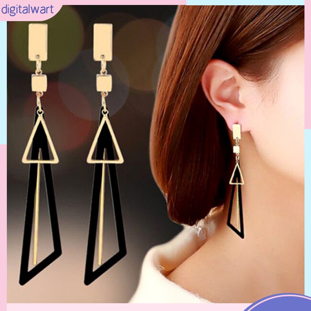 Hoa Tai Dáng Dài Hình Tam Giác Thời Trang Cho Nữ