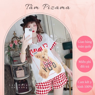 Đồ bộ pizama nữ - đồ bộ ngủ mặc ở nhà - đồ bộ ngủ đùi lửng