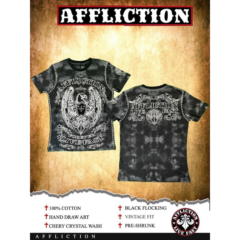 Áo Affliction đại bàng bông lúa cao cấp