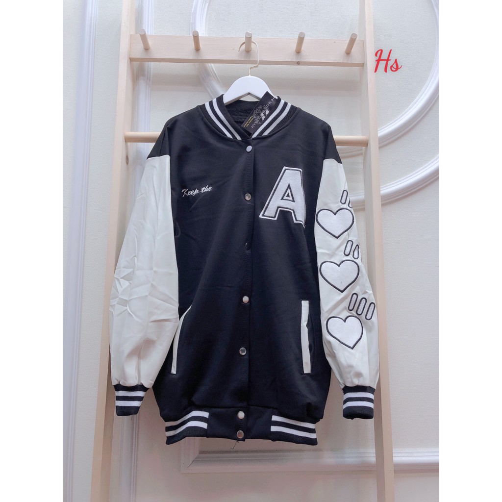 Áo Khoác Bomber Phối Tay Chữ A Unisex | BigBuy360 - bigbuy360.vn