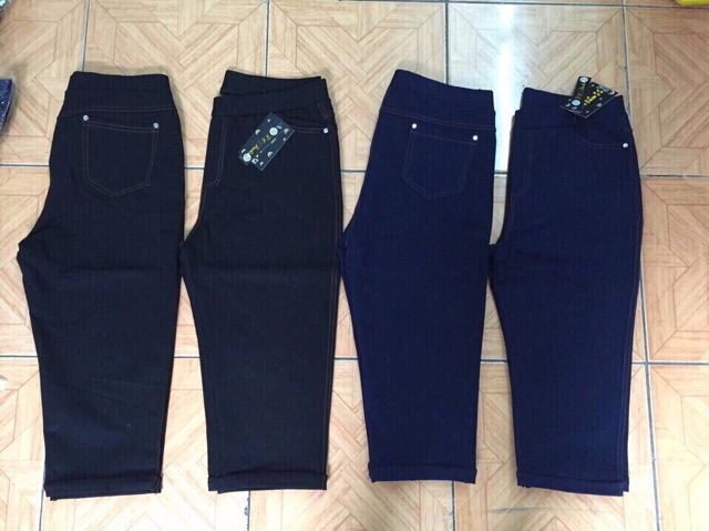 Quần tregging lửng giả jean