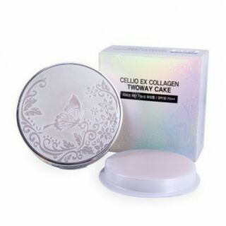 Phấn phủ siêu mịn chống nắng Cellio Ex Collagen twoway cake SPF 30 – Hàn Quốc