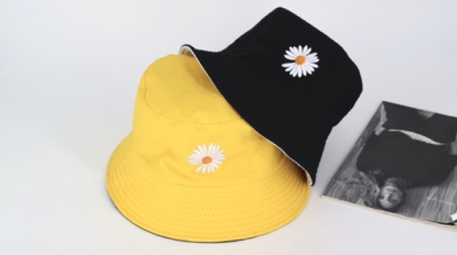 [Mã SKAMLTSM9 giảm 10% đơn 99K] Nón bucket Daisy hoa cúc đội hai mặt