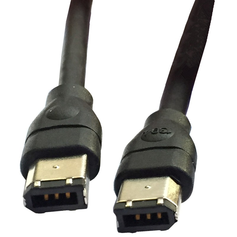 Cáp nối phát điện màu đen IEEE 1394 400 sang Firewire 400 1M