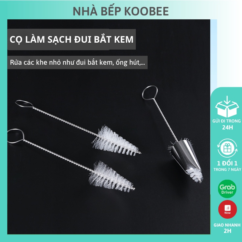 Dụng cụ cọ rửa đui bắt kem, ống hút Inox KOOBEE- Phụ kiện làm bánh