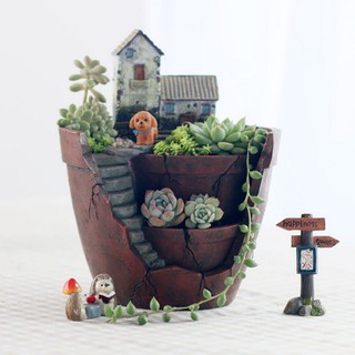 Chậu cây nhỏ trang trí bằng nhựa resin