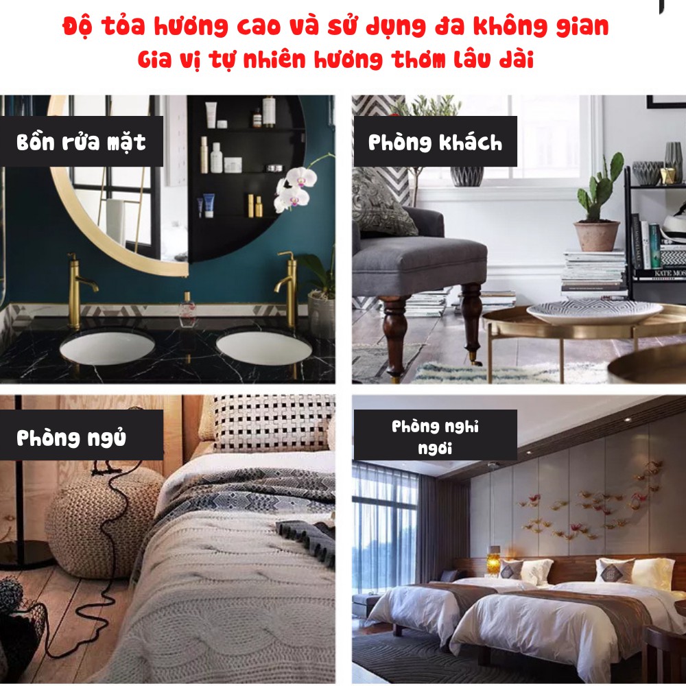 Tinh dầu thơm để phòng que gỗ khuếch tán, đen huyền bí sang trọng cho không gian nhà bạn TIME HOME