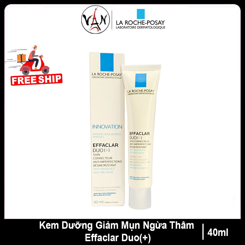 [ La Roche Posay ] Kem dưỡng giảm mụn La Roche-posay effaclar duo(+) 40Ml