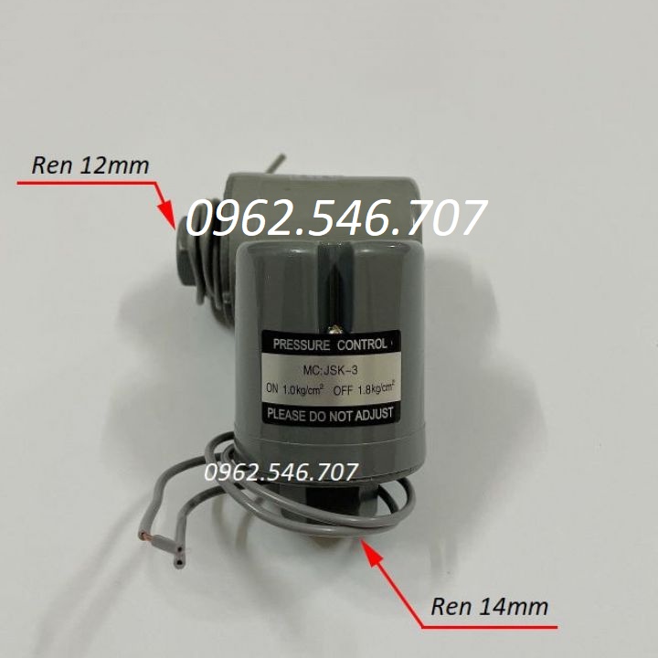 Rơ le máy bơm nước - rơ le máy bơm tăng áp - ren 12mm - 14mm