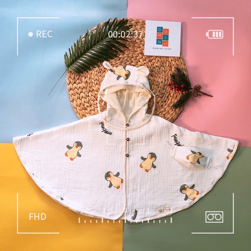 Áo choàng chống giọt bắn cho bé