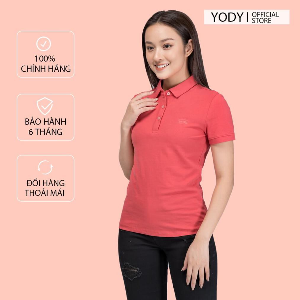 Áo Polo nữ pique 04 YODY Chính Hãng  Thoáng Mát, Co Dãn, Siêu Sịn - Mịn - Sang. Mã: APN3844