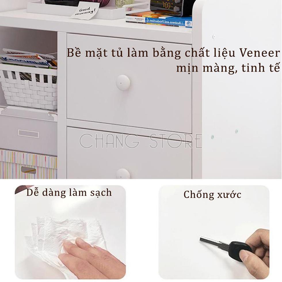 Tủ gỗ đầu giường 3 ngăn kéo - gỗ ép nhập khẩu loại tốt, phủ nhựa menamin