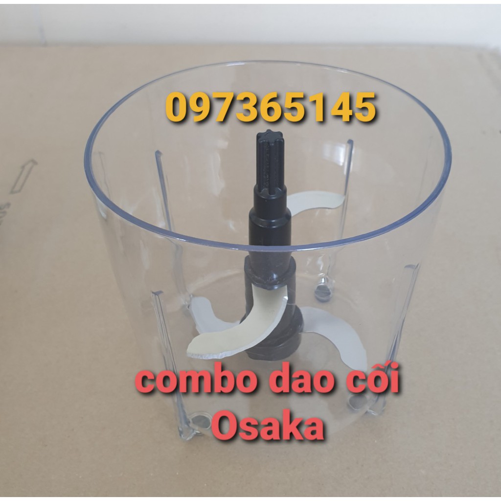 BIGSALE- Combo dao cối osaka nâu dẹt