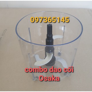 BIGSALE- Combo dao cối osaka nâu dẹt