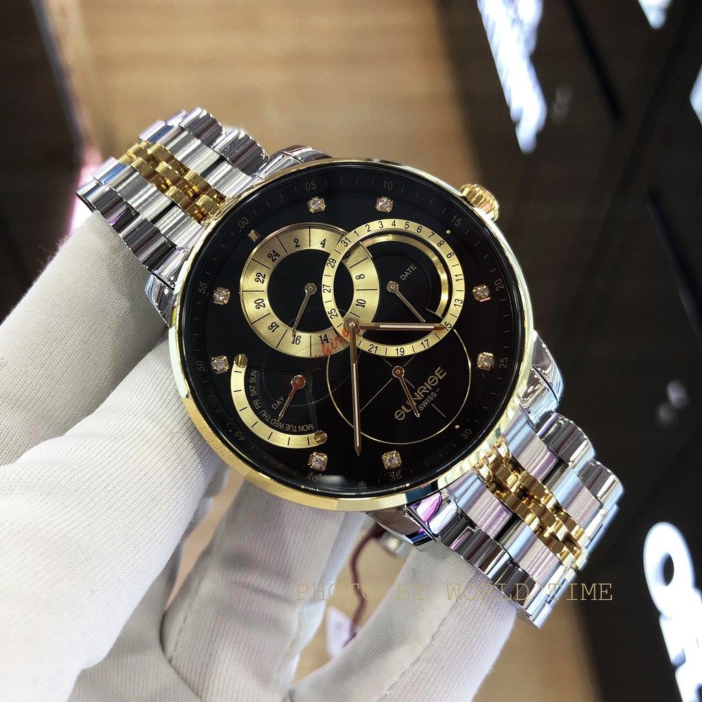 Đồng hồ nam Sunrise 1146SA  full hộp, thẻ bảo hành 3 năm, kính sapphire chống xước, chống nước