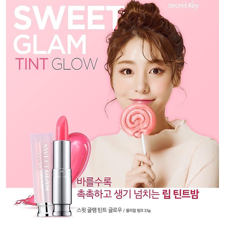 Son dưỡng có màu Secret Key Sweet Glam Tint Glow 3,5gr