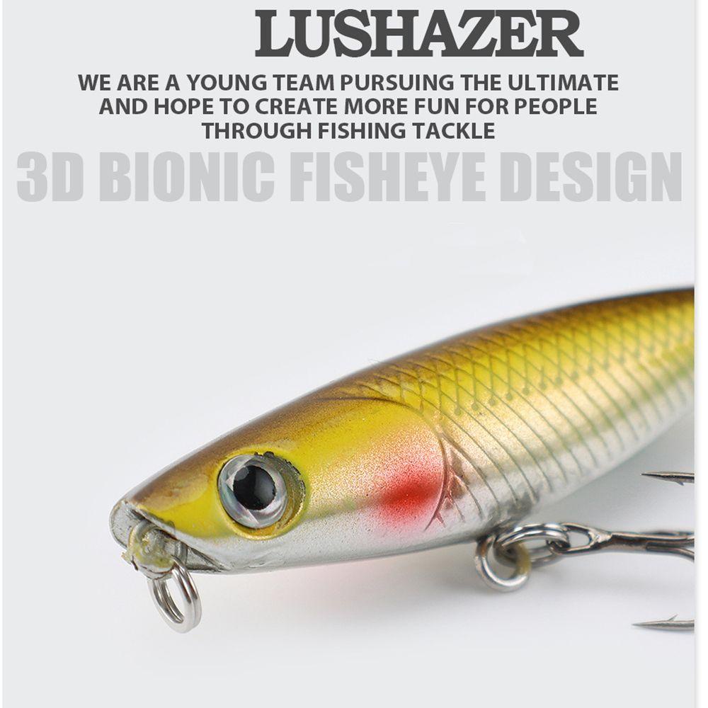 MYRONGVN Mồi Câu Cá Giả Bằng Nhựa Cứng 45mm 1.9g Có Mắt 3D