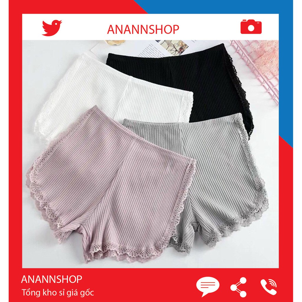 Quần Mặc Váy - Hàng Mới Quần Lót Ngủ Mặc Váy Gân Tăm Viền Ren Xinh Xắn Cho Bạn Nữ 561