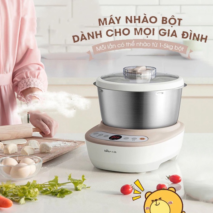 Máy trộn bột, nhào bột làm bánh Bear HMJ-A50B1 (5L)