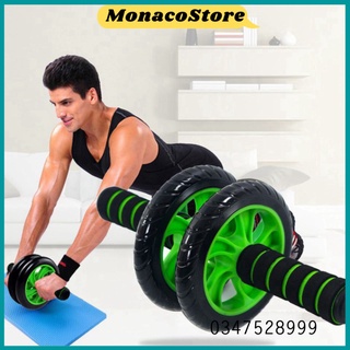 Con Lăn 2 Bánh Tập Cơ Bụng , Dụng Cụ Máy Tập Cơ Bụng bánh xe Tại Nhà có tặng kèm thảm lót gối - MNC Store