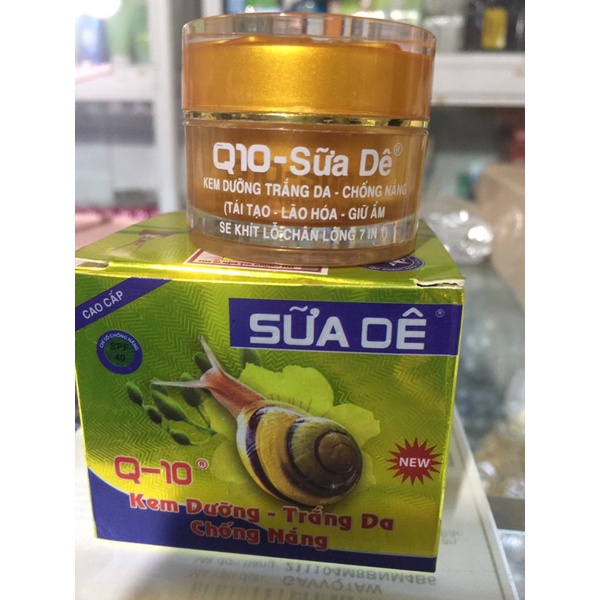 Kem Q10 Sữa Dê Trắng Da Chống Nắng 7 in 1 12g