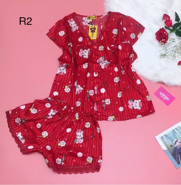 Đồ bộ đùi lụa gấm ren không cổ hot nhất | BigBuy360 - bigbuy360.vn