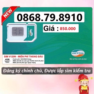 SIM VIP SỐ ĐẸP VIETTEL ĐẦU 03 Tặng gói V120N siêu ưu đãi