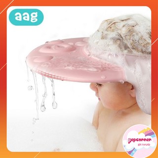 Mũ gội đầu aag cao cấp chắn nước bảo vệ tai cho bé 0 - 6 tuổi, nón tắm có thể điều chỉnh vòng đầu, chất liệu TPE cao cấp