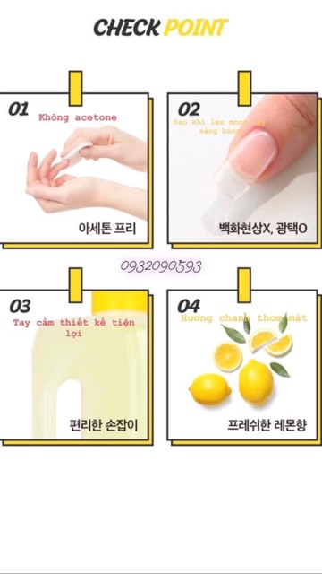 [Very good nail] Dung dịch lau gel bóng đẹp cao cấp Hàn Quốc Athenol - Gel Cleanser