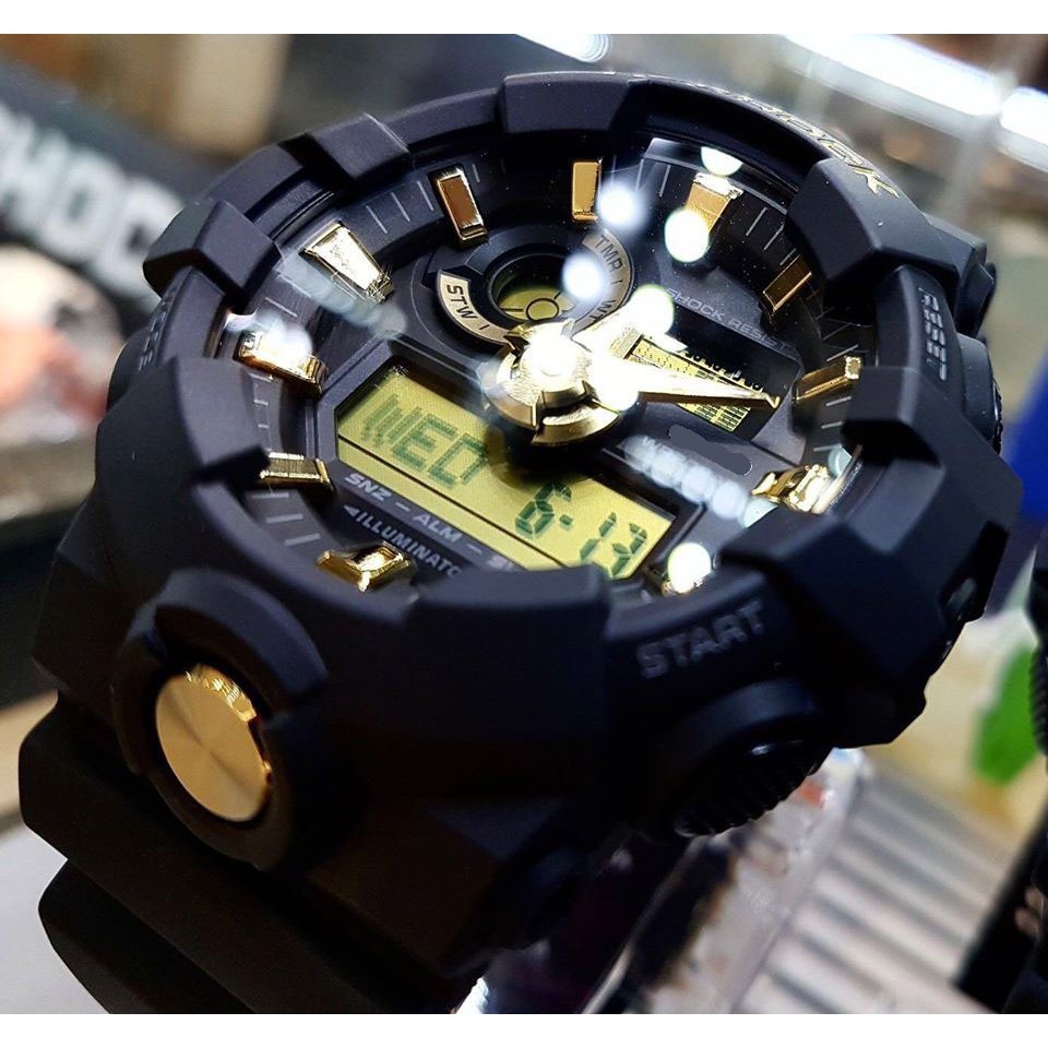 Đồng hồ nam GS GA710 full đen dáng thể thao