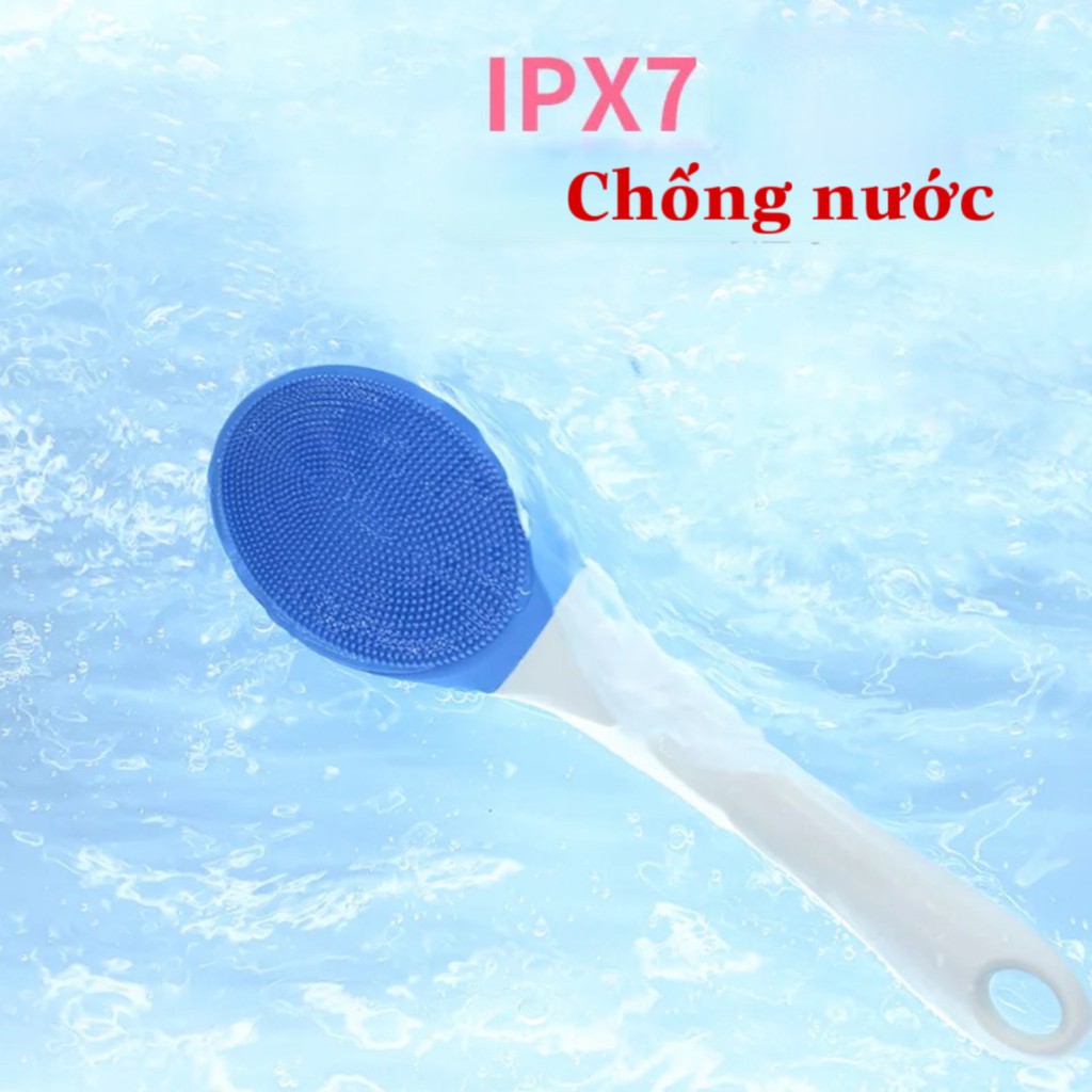 Máy tắm silicon, cây chà lưng, cọ tắm silicon kháng khuẩn- Tẩy da chết body, trị mụn lưng, giảm mụn, viêm lỗ chân lôn