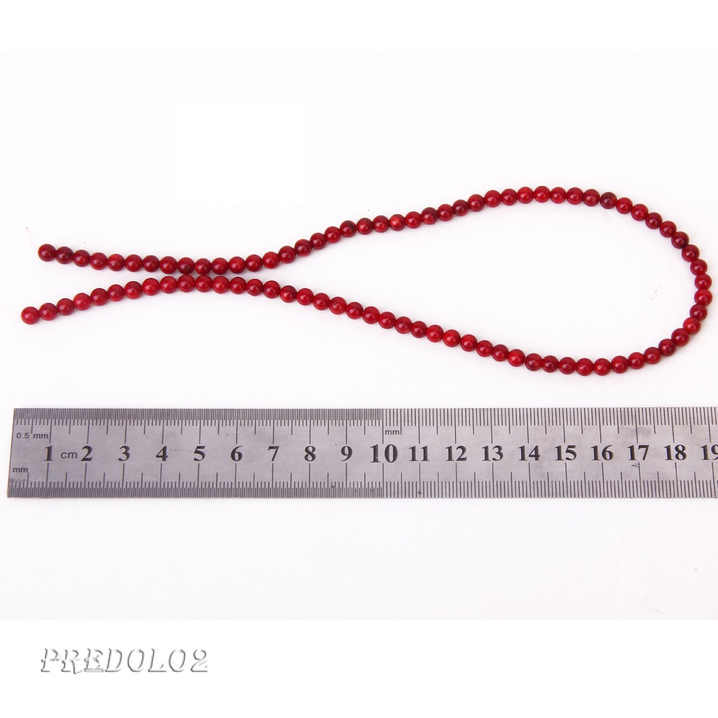 Chuỗi Hạt Đá San Hô Đỏ Tự Nhiên 4mm Predolo2 15.5 Inch