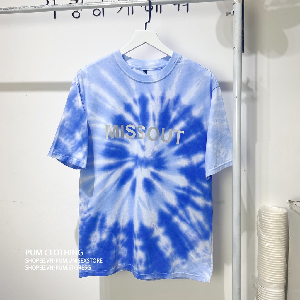 Áo Thun Unisex MISSOUT phản quang tiedye loang màu + Ảnh thật | BigBuy360 - bigbuy360.vn