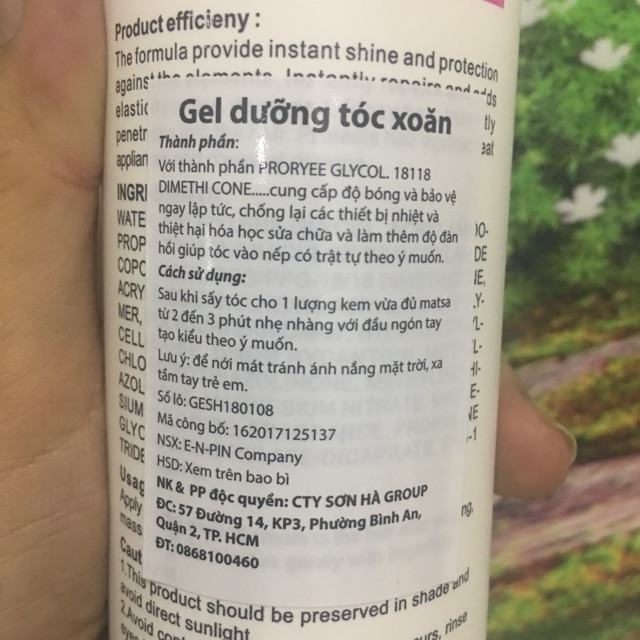 GEL CHỐNG NHIỆT VÀ DƯỠNG TÓC XOĂN CALUOBER PHÁP 300ml