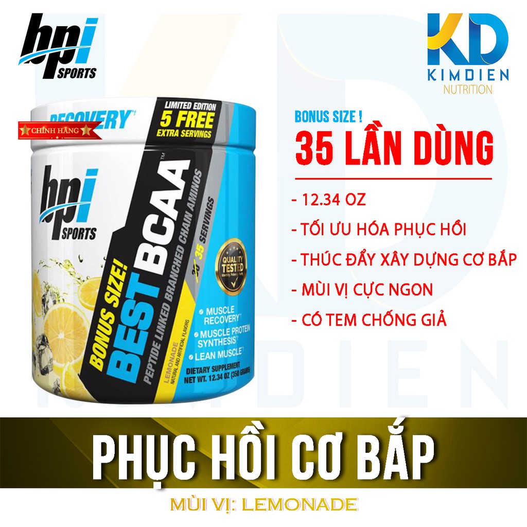 BEST BCAA Phục Hồi Cơ , Giảm Mỡ , Tăng Sức Bền 35SERVINGS ( 35 LẦN DÙNG )