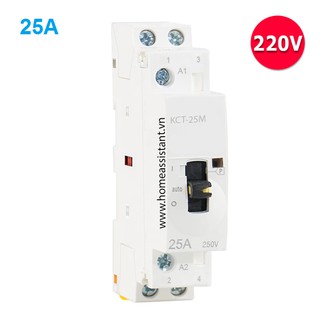 Khởi Động Từ 1 Pha 2P 25A Hỗ Trợ Công Tắc Tay KCT-25M (Contactor)