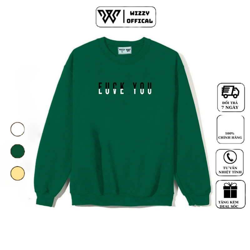 Áo thu đông nam, áo nỉ sweater Hàn Quốc cổ tròn dài tay in hình cá tính phong cách unisex mã STW14fuk