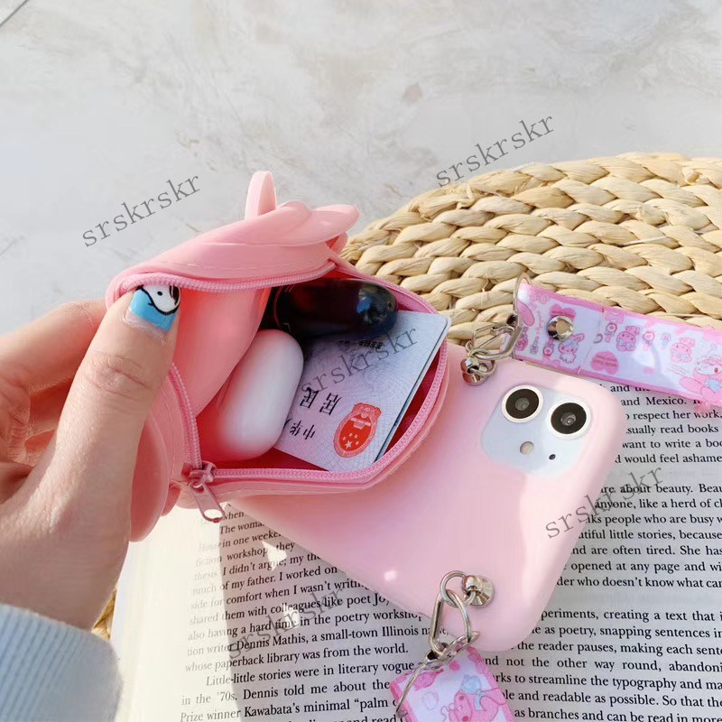 Ốp điện thoại silicon kiêm ví đựng tiền xu họa tiết hello kitty xinh xắn cho Samsung Oppo Iphone Vivo Huawei