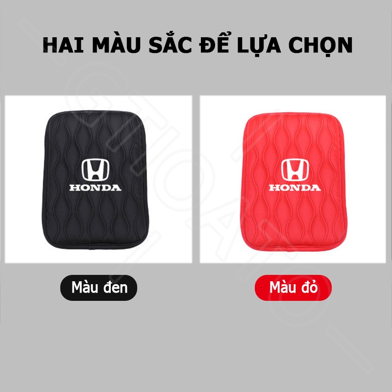 GTIOATO Đệm Tì Tay Ô Tô Đệm Da Lót Hộp Tỳ Tay Đệm Tỳ Tay Ô Tô Lót Hộp Tỳ Tay Ra ChốNg ThấM Đệm Kê Tay Cho Xe Hơi ĐệM Tỳ Tay Trang Trí NộI ThấT Ô Tô Cho Honda City BRV Civic Jazz Brio CRV Accord HRV Mobilio Odyssey Fit