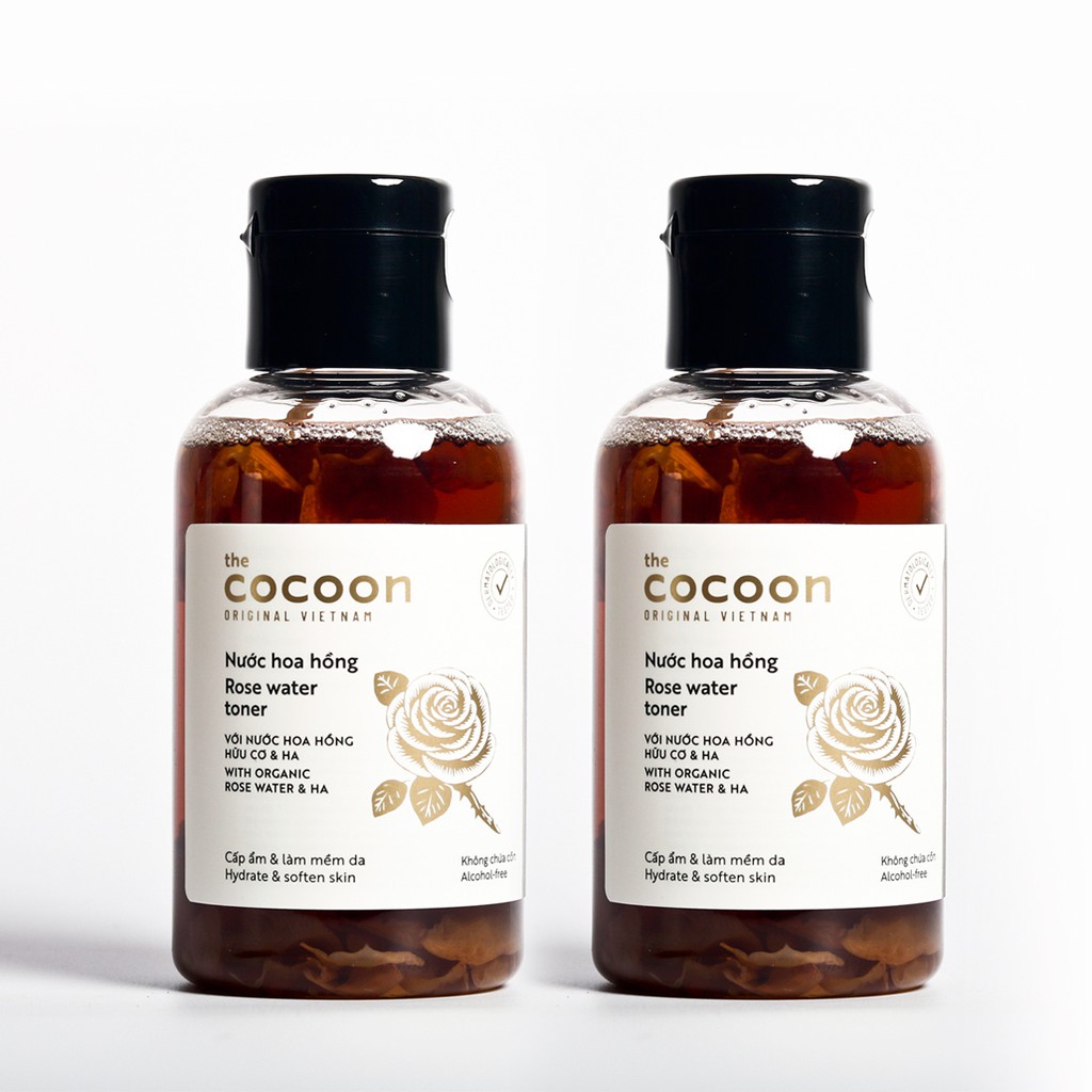 Combo 2 chai nước hoa hồng cocoon ( 2 chai x 140ml) rose water toner Cấp ẩm cho da