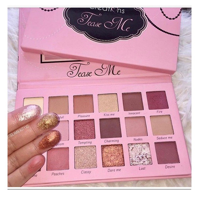 (Hàng Mới Về) Bảng Phấn Mắt Beauty Creations Tease Me 18 Màu + Cuộn Giấy Dán | BigBuy360 - bigbuy360.vn