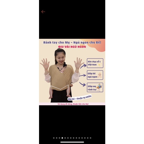 Thanh lý Địu vải em bé sling cao cấp 2Em.vn ngủ ngon - chỉnh size - trợ lực. 0-24 tháng