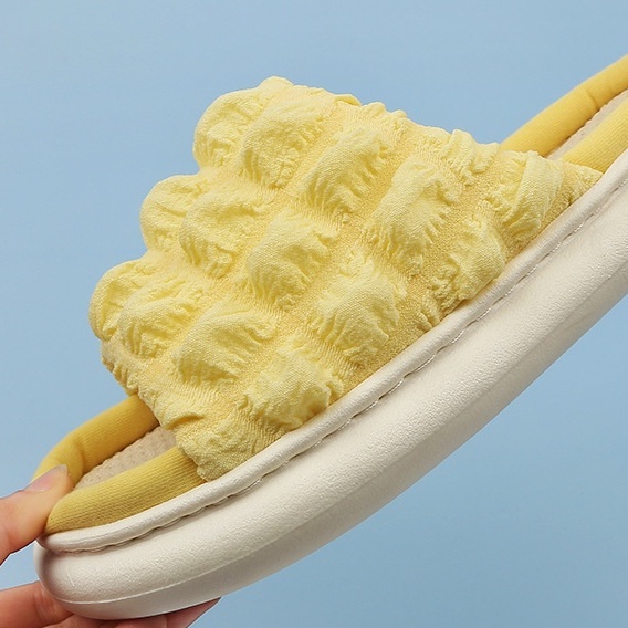 Dép Cotton Lanh Đế Mềm Chống Trượt Thoáng Khí Cho Nữ